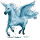 geflügeltes einhorn-pony element wasser