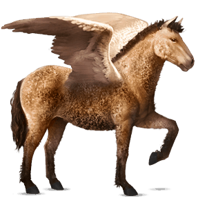 pegasus-reitpferd falbe