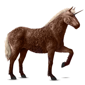 einhorn-reitpferd curly horse fuchs