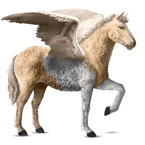 pegasus-reitpferd falbe