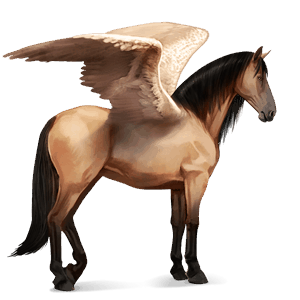 pegasus-reitpferd falbe