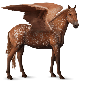 pegasus-reitpferd fuchsschecke