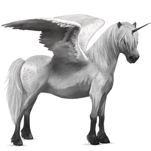 geflügeltes einhorn-pony shetlandpony cremello