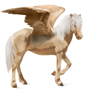 pegasus-reitpferd falbe