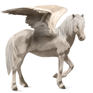 pegasus-reitpferd cremello