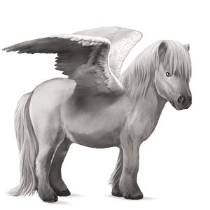 pegasus-pony hellgrau