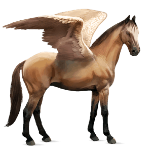 pegasus-reitpferd falbe