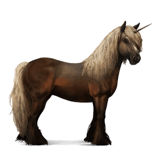 einhorn-reitpferd curly horse fuchs