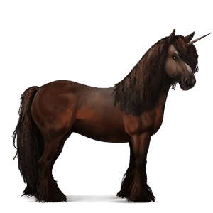 einhorn-reitpferd curly horse fuchs