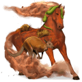 einhorn-reitpferd rotbrauner