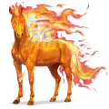 göttliches pferd flamme